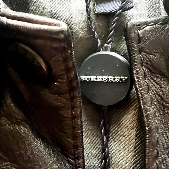 Burberry London Women’s Black 100% Italian Buffalo Leather Button-Up Vest Sz 6 - Picture 6 of 16